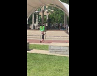 Guy ride spin giant ring BLM protest
