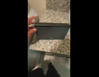 Prank laundry room speaker hello scare 