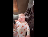 Mother record baby poop in diaper sound