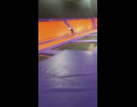 Collab BitchMP - Girl trampoline park backflips did you queef