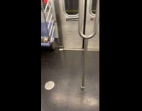 Guy white baseball ball costume mask subway 