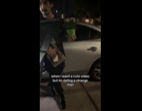 Man acting suspicious to mess with girlfriends video