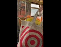 Big yellow banana toy left on train 