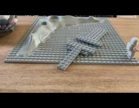 Stop motion legos build space shuttle darth