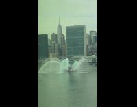 FDNY boat salutes on water 