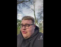 Chubby guy tries to do hiking trail 