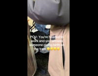 Homeless woman gives birth inside the train