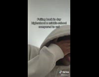 Guy in white hoodie pretending to cry 