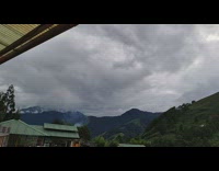 Time lapse view of clouds from resort