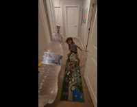 Collab ZarSubmissions - Little girl takes on water bottle challenge