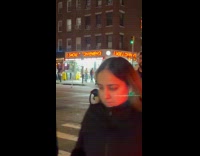 Couple rides bike girlfriend sits on basket