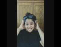 White ghost costume black bra girl dances