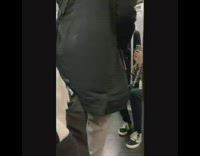 Collab Subway Creatures - Guy screams and argues with other passenger on subway train