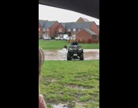 Flooded neighborhood jetski 