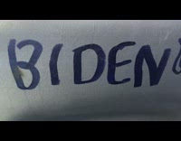Graffiti of Biden Doing 9/11 