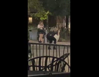 Woman bend photo shoot night park Maggiano's