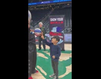 Man Puts Ball on Kids Finger as it Spins