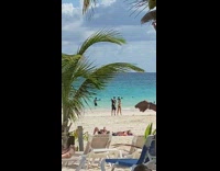 Couple takes video phone on ground