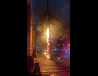 Collab WINY - Electric pole on fire struck by lightning