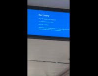 NYC bus destination screen malfunction blue screen