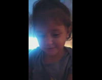 Toddler fake crying for the camera 
