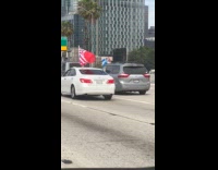 People dances on back of pickup truck