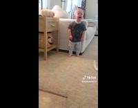 Mom fails to do sensory game with toddler