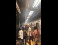 Passengers come out of train with smoke Part 2