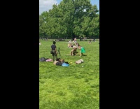 Woman talks to rat guy 