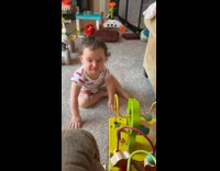 Toddler Slips and Hits Head Lightly on Toy