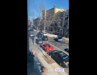 Collab WINY - Cars Turn and Take Shortcut on Sidewalks