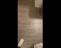 Guy mask scares brother living room couch 