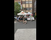 Rat guy crawls around event 