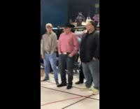 Guy shows off his cry at war cry contest 