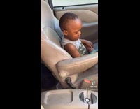 Collab BitchIG2 - Little baby sitting in drivers seat of car 