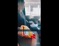 Rabbit girl lap sit and dance 