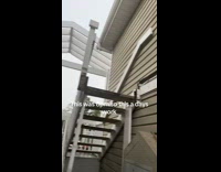 Wood staircase broken to door 