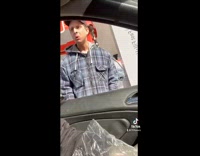 Guy in car gets threatened gas station 