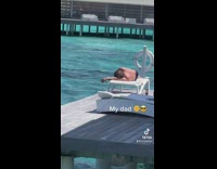 Family Spends Vacation in their  Overwater Bungalow