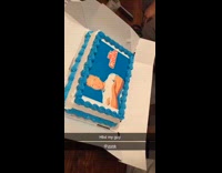 Bald guy gets mr clean birthday cake 