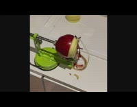 Tool that peel and slice apple spirally