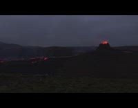 Volcano Iceland erupt spit out lave night part 2