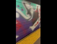 Graffiti art on train 