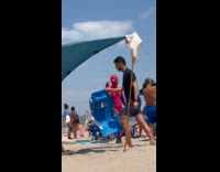Collab WINY - Spiderman walk on beach carry water gallon