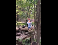 Collab WINY - Man and Woman hands dance at park in front of a tripod