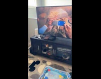 Baby stops crying when dancing vegetable is on