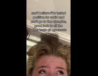 Lady says good luck to Olympic gymnasts 