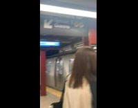 Guy changes subway sign from canal to anal