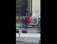 Model Lady in Condom Costume Poses for Pictures