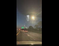 Weird light cloud in the sky at night